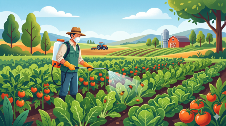 Ilustrasi Penyemprotan Pestisida