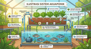 Apakah Nutrisi AB-Mix Aman untuk Ikan? Analisis Dampak dan Solusi Sistem Akuaponik - CV GOODPLANT Indonesia Ilustrasi Akuaponik